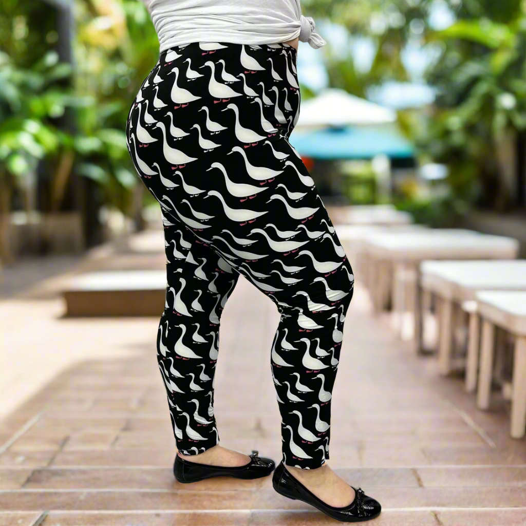 Mother Goose Print Soft Leggings
