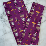 I Love My Chihuahua Print Magenta Soft Leggings