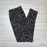 Best Friend - Cats & Dogs Print Soft Black Leggings -Adult & Kids Sizes