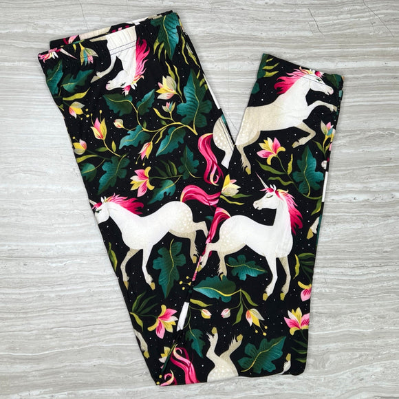 Unicorn Print Soft Leggings