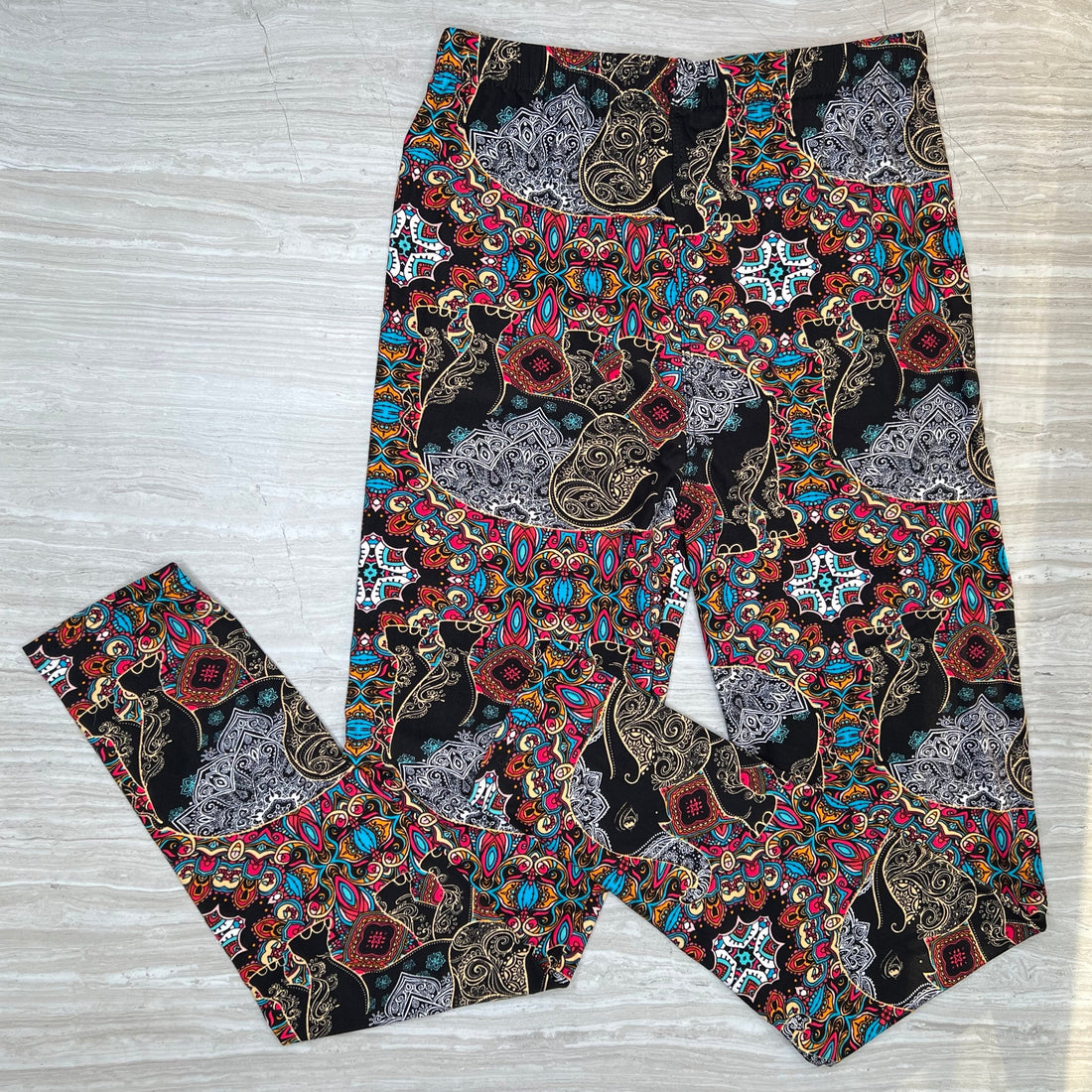 Large Elephant Print Leggings