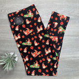 Strawberry Gnomes Print Soft Leggings - Capri or Full Length