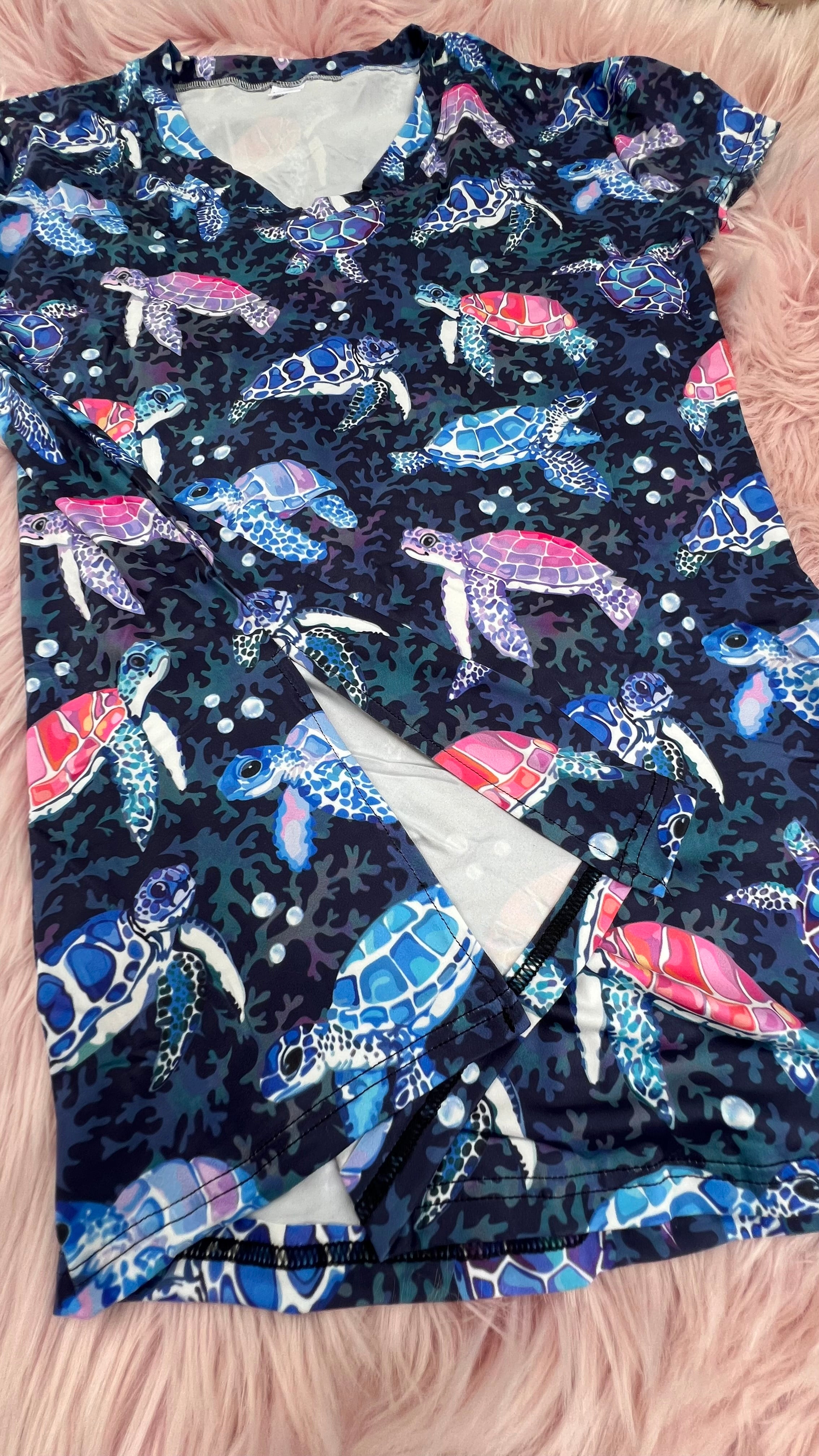 Cloud Soft Stretchy 2 Pcs Pajama Set w/ Pockets - Turtles