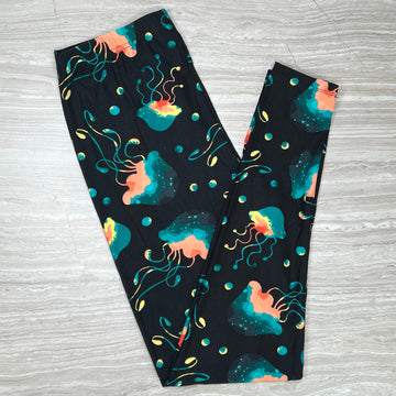 Jellyfish Print Soft Leggings