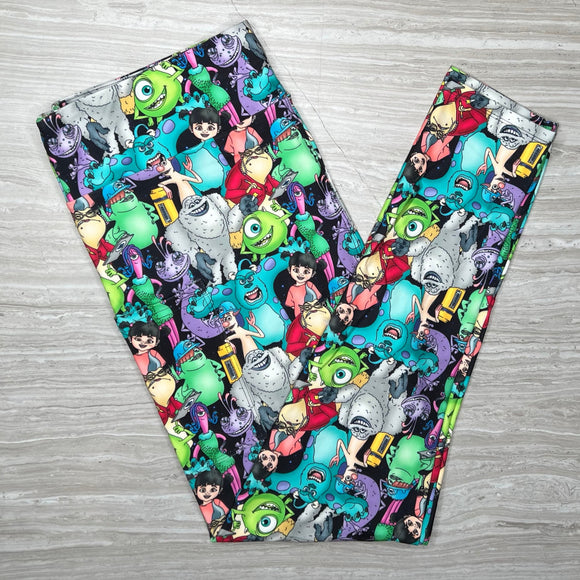 Scare Floor Print Soft Leggings w/ Pockets