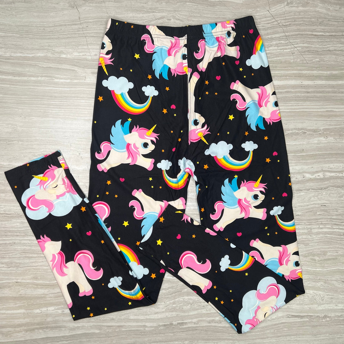 Happy Unicorn Print Leggings