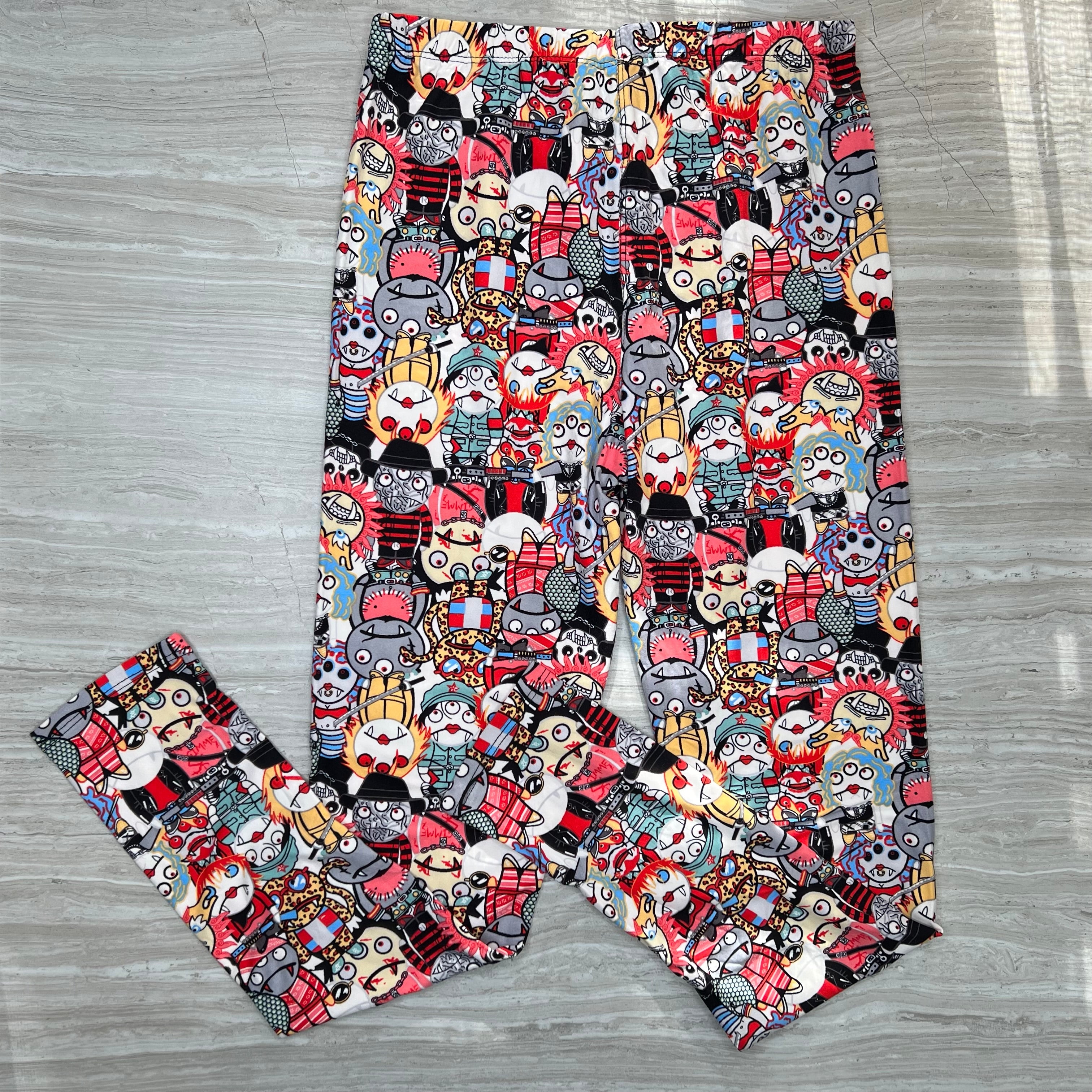 Cute Alien Monster Soft Leggings - Adult & Kid Sizes