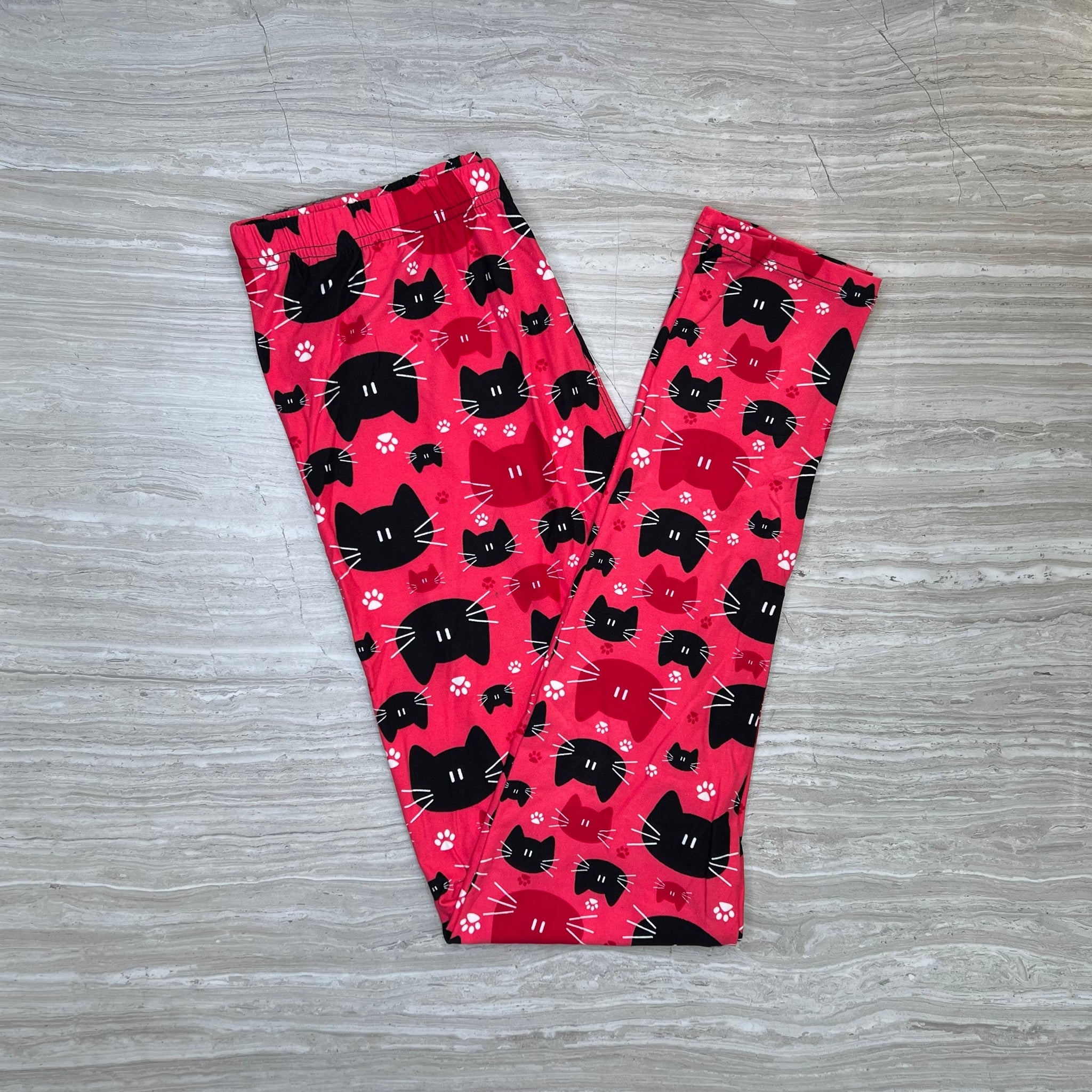 Pink Kitty Cats Soft Leggings