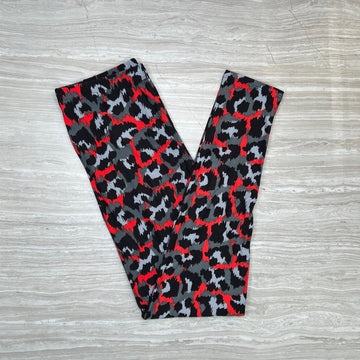 Red Leopard Print Leggings