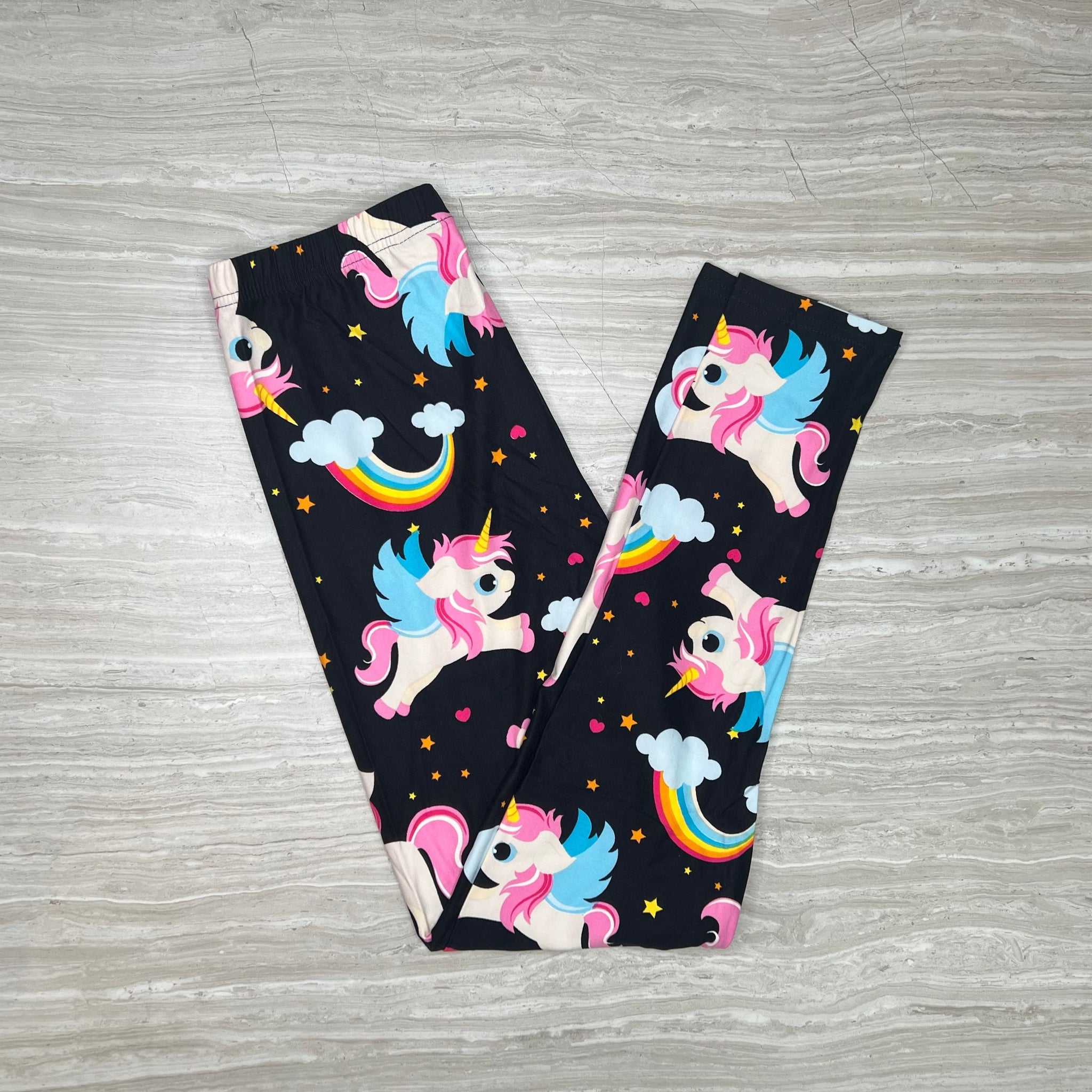 Happy Unicorn Print Leggings