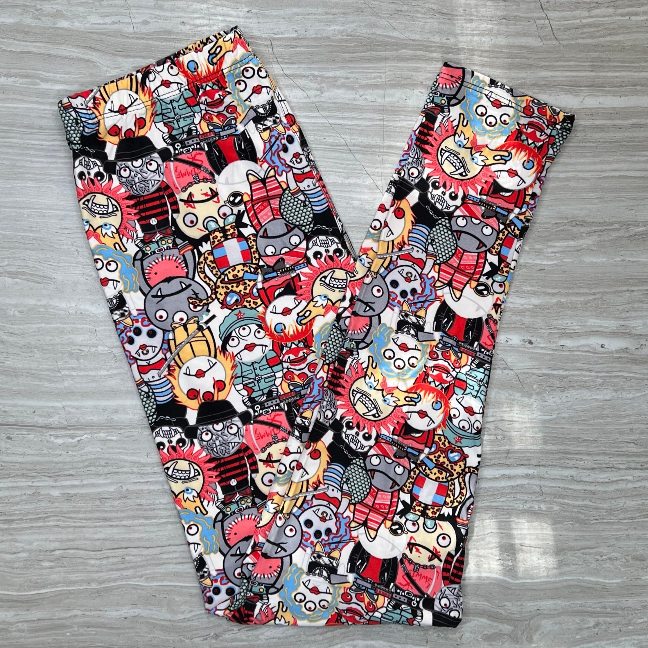 Cute Alien Monster Soft Leggings - Adult & Kid Sizes