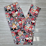 Cute Alien Monster Soft Leggings - Adult & Kid Sizes