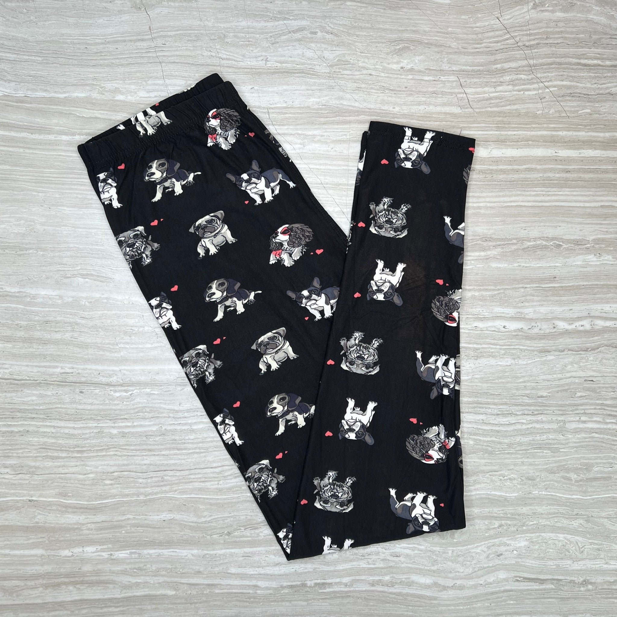 Puppy Love Print Leggings - Adult & Kids Sizes