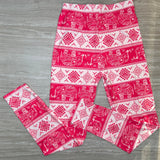 Pink Elephant Print Soft Leggings