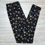 Golden Paw Print Soft Leggings