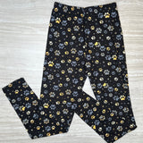 Golden Paw Print Soft Leggings