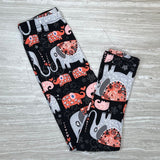 Cute Elephant Print Leggings - Adult & Kid Sizes