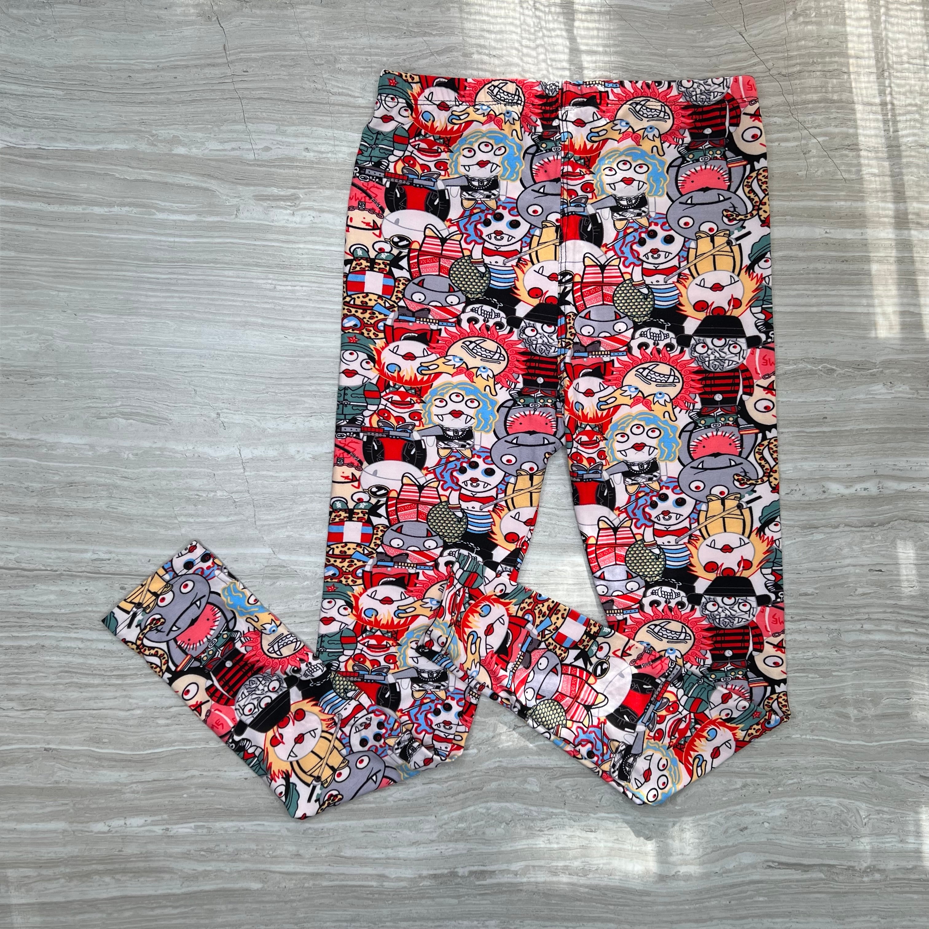 Cute Alien Monster Soft Leggings - Adult & Kid Sizes