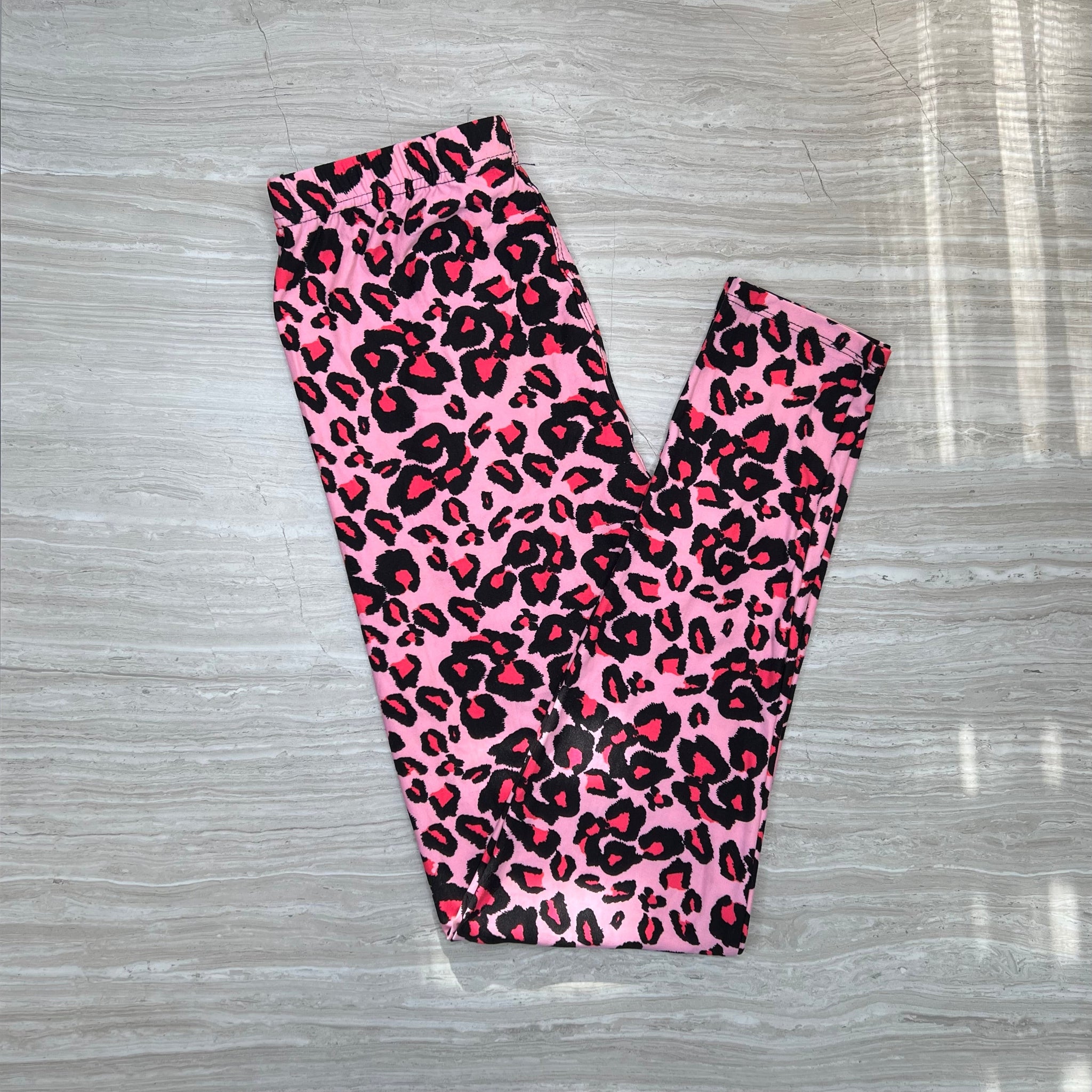 Pink Leopard Print Leggings