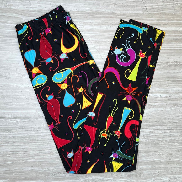 Cats Meow Jazz Print Soft Leggings