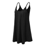 Pleated Adjustable Spaghetti Strap Camisole Sleeveless Tops Loose Fit Beach Tank