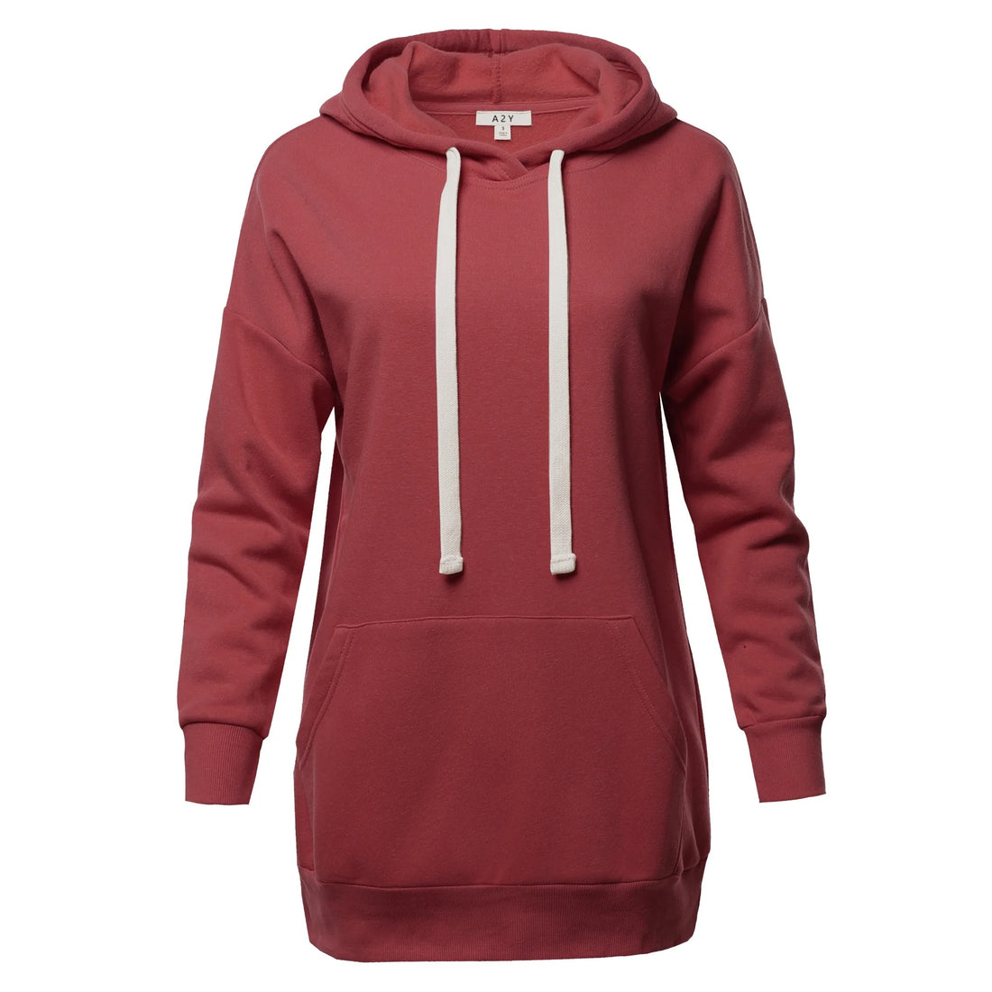 Relax Fit Long Sleeve Kangaroo Pockets Hoodie Soft Sweatshirt Pullover