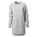 Casual Oversized Loose Fit Crew Neck Long Sleeves Fleece Pullover Sweatshirts Tunic w/ Pockets