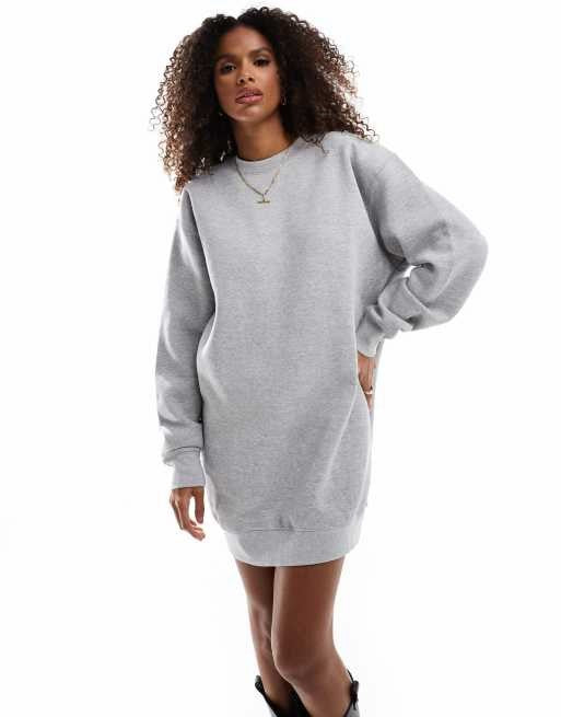 Casual Oversized Loose Fit Crew Neck Long Sleeves Fleece Pullover Sweatshirts Tunic w/ Pockets