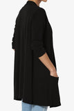 Women's Long Sleeve Open Front Cardigan with Pockets Casual Layering Jersey Knit Duster