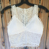 Women's Sexy Lace V Neck Padded Racerback Bralette T-back Crop Top