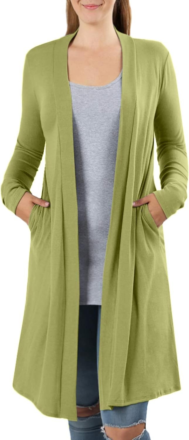 Sweater Cardigan w/ Pockets - knee length