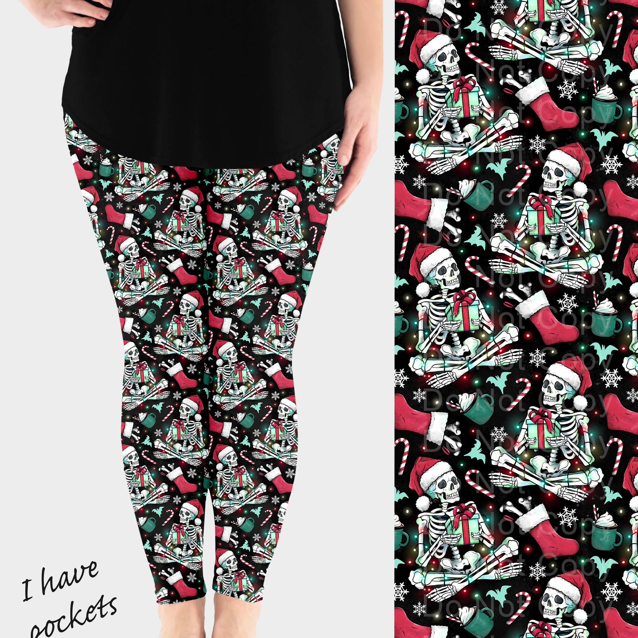 RTS - Jolly Skele Leggings w/ Pockets