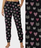RTS - Kitty Knit Hearts Joggers