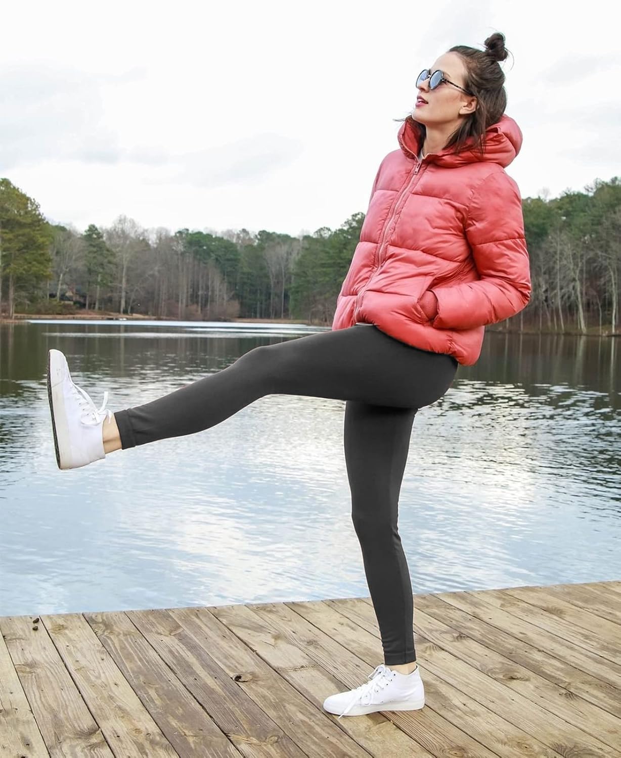 Winter Warm Thermal Lined Leggings High Waist Yoga Tights Pants