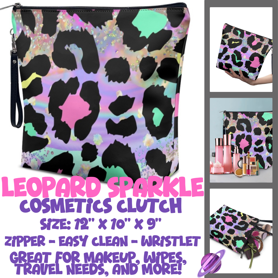 LEOPARD SPARKLE - CUSTOM COSMETIC CLUTCH PREORDER CLOSES 12/16