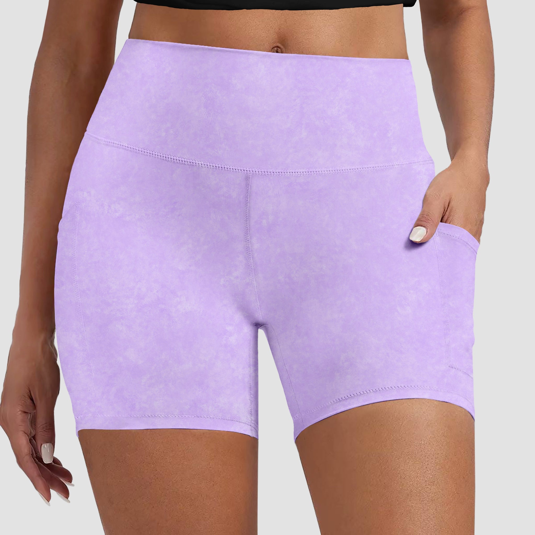 RTS - Lilac Biker Shorts w/ Pockets