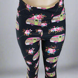 Leopard Floral Arrow Camper Print Leggings