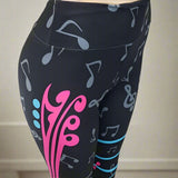 Music Can Change The World - Guitar Print Leggings