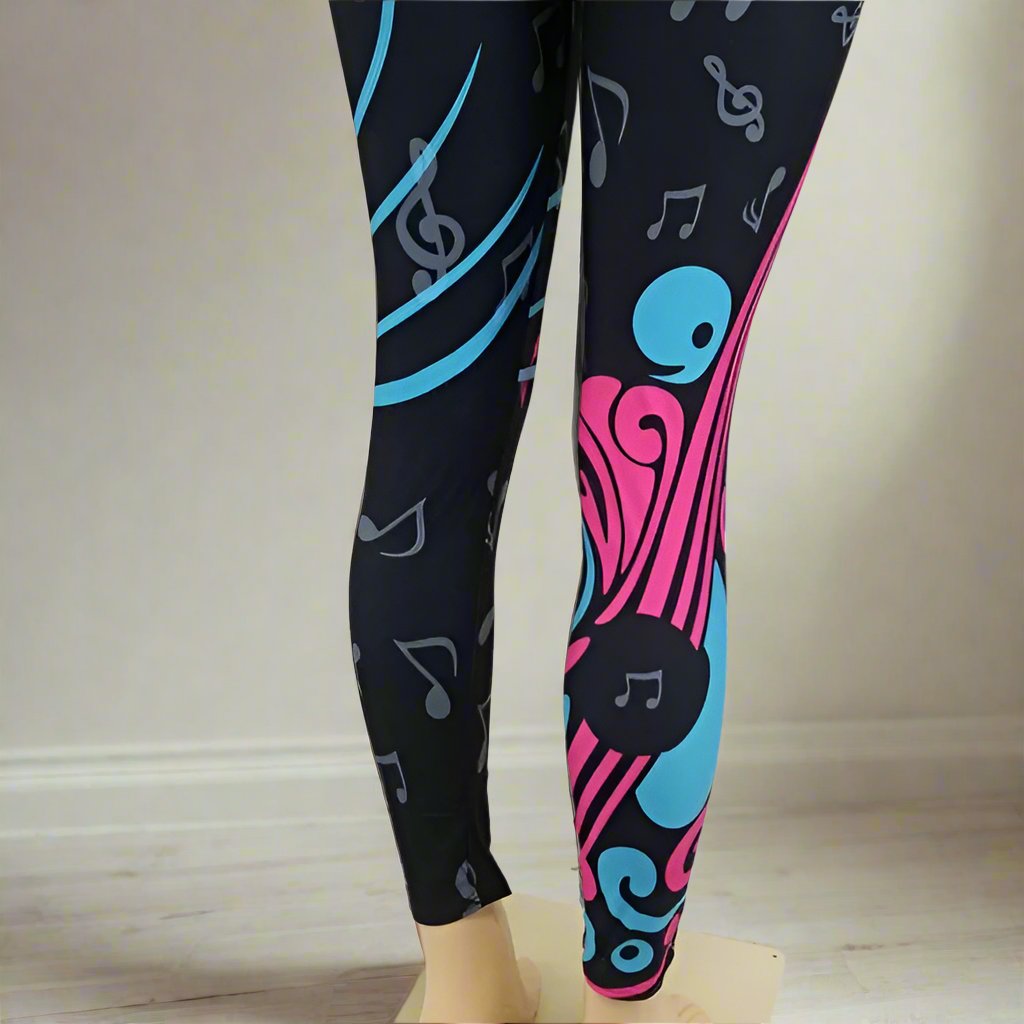 Music Can Change The World - Guitar Print Leggings