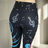 Music Can Change The World - Guitar Print Leggings