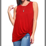 Sleeveless Knotted Top