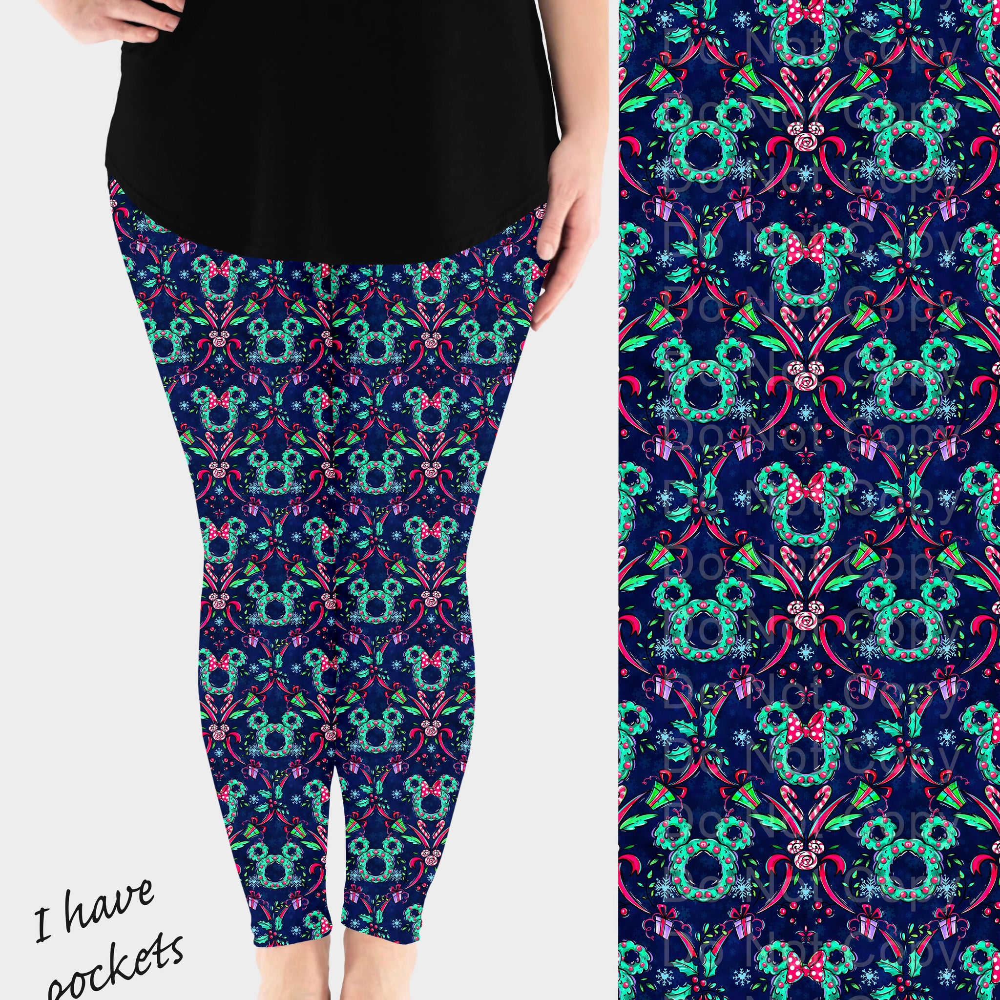 RTS - Magical Wreaths Leggings w/ Pockets