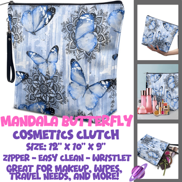 MANDALA BUTTERFLY - CUSTOM COSMETIC CLUTCH PREORDER CLOSES 12/16