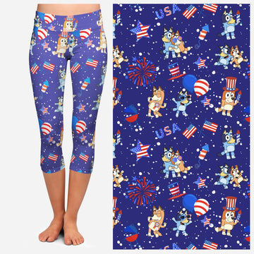 Red, White, & BLUE Capri Leggings - Preorder - Closing 4/10- ETA mid May