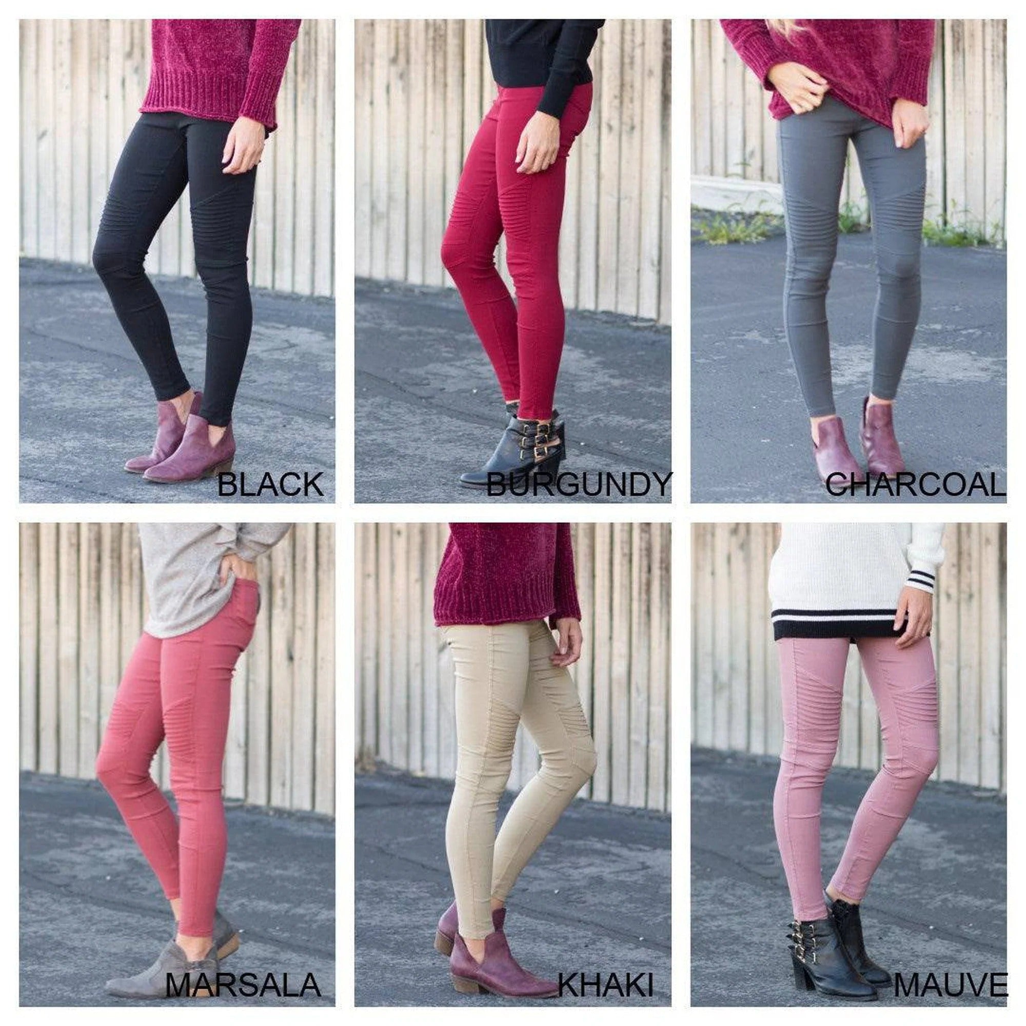 Black Moto Cotton Blend Jeggings