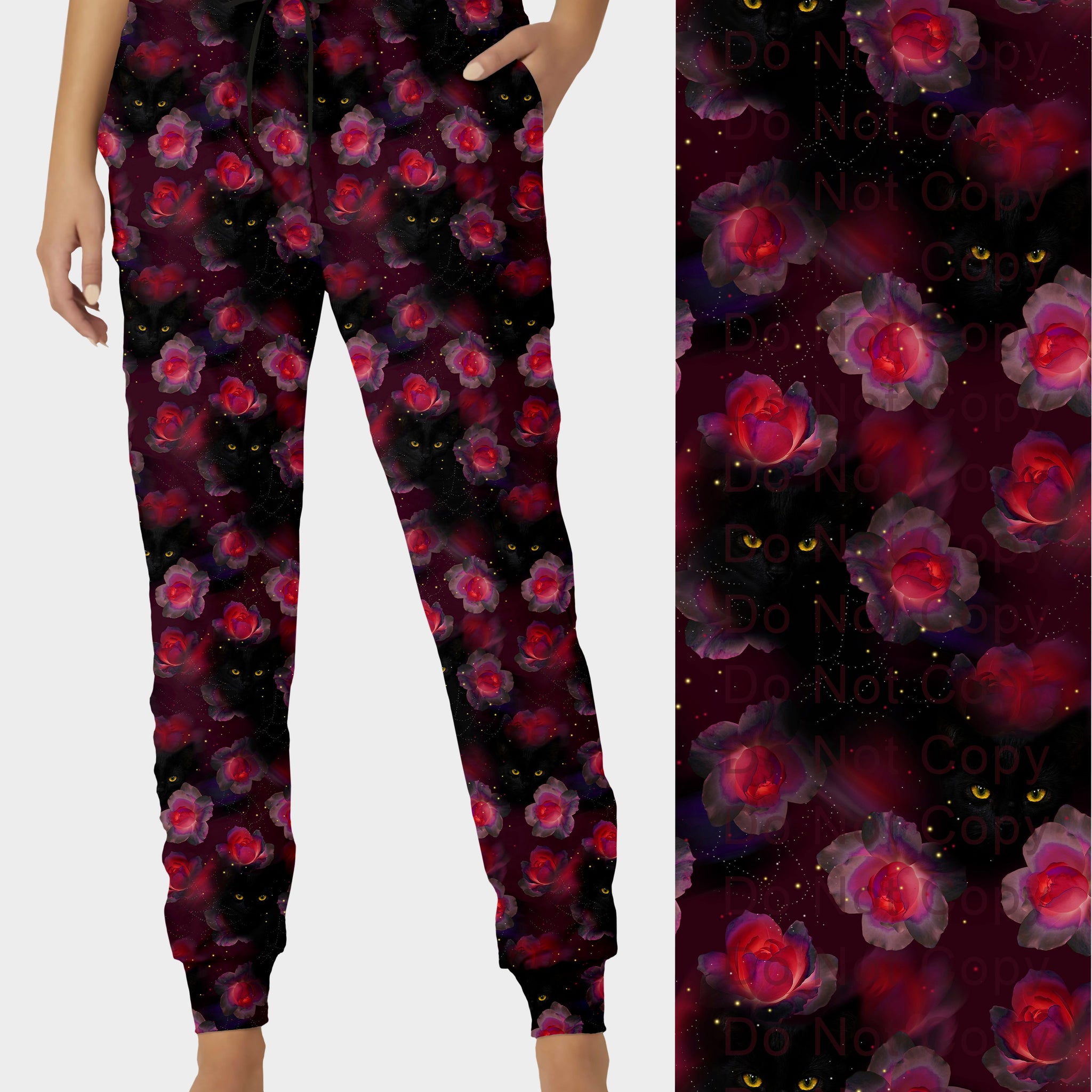 RTS - Mystic Black Cat Joggers