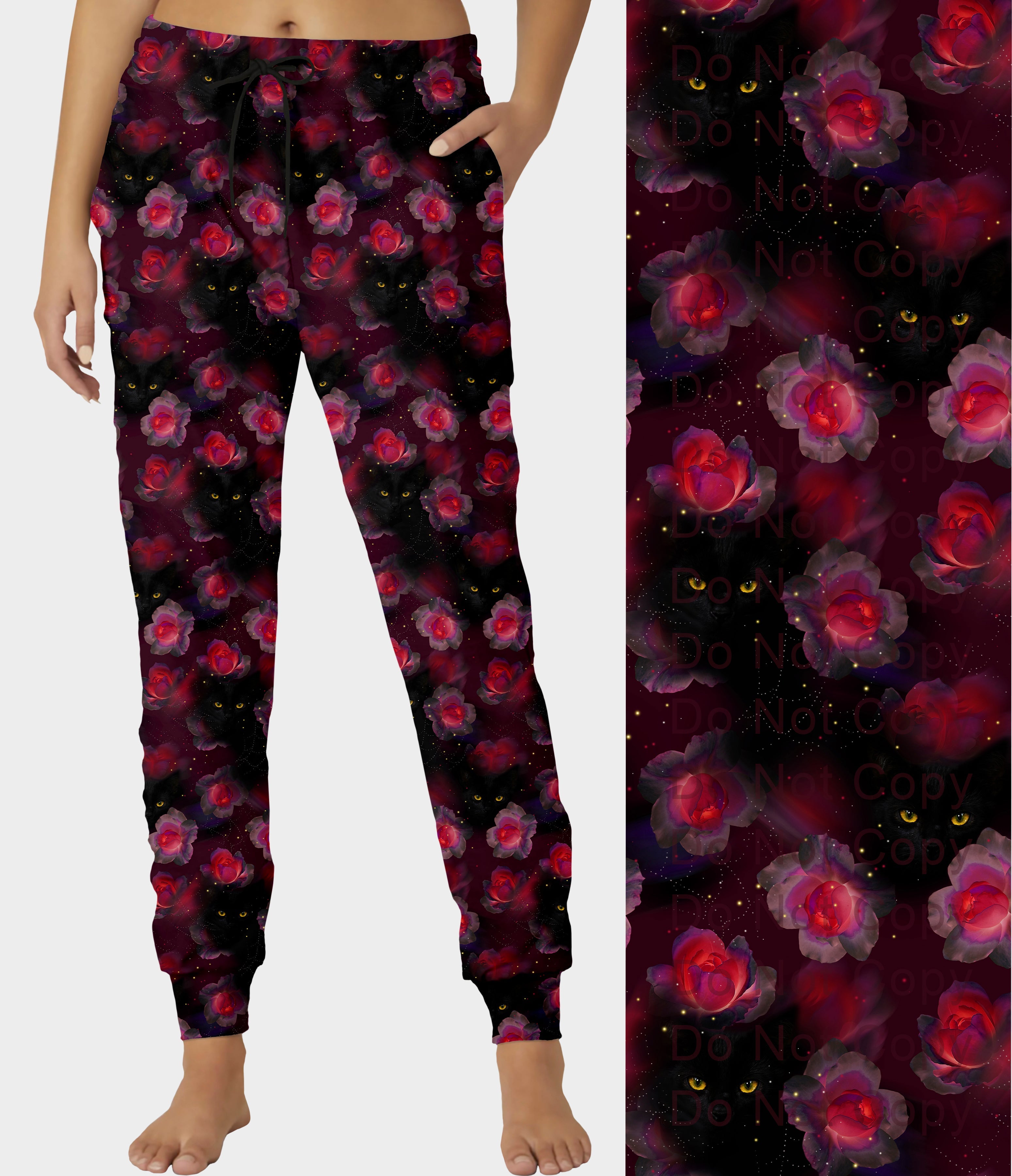 RTS - Mystic Black Cat Joggers