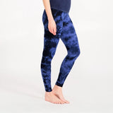 Blue Denim Tie Dye Print Leggings