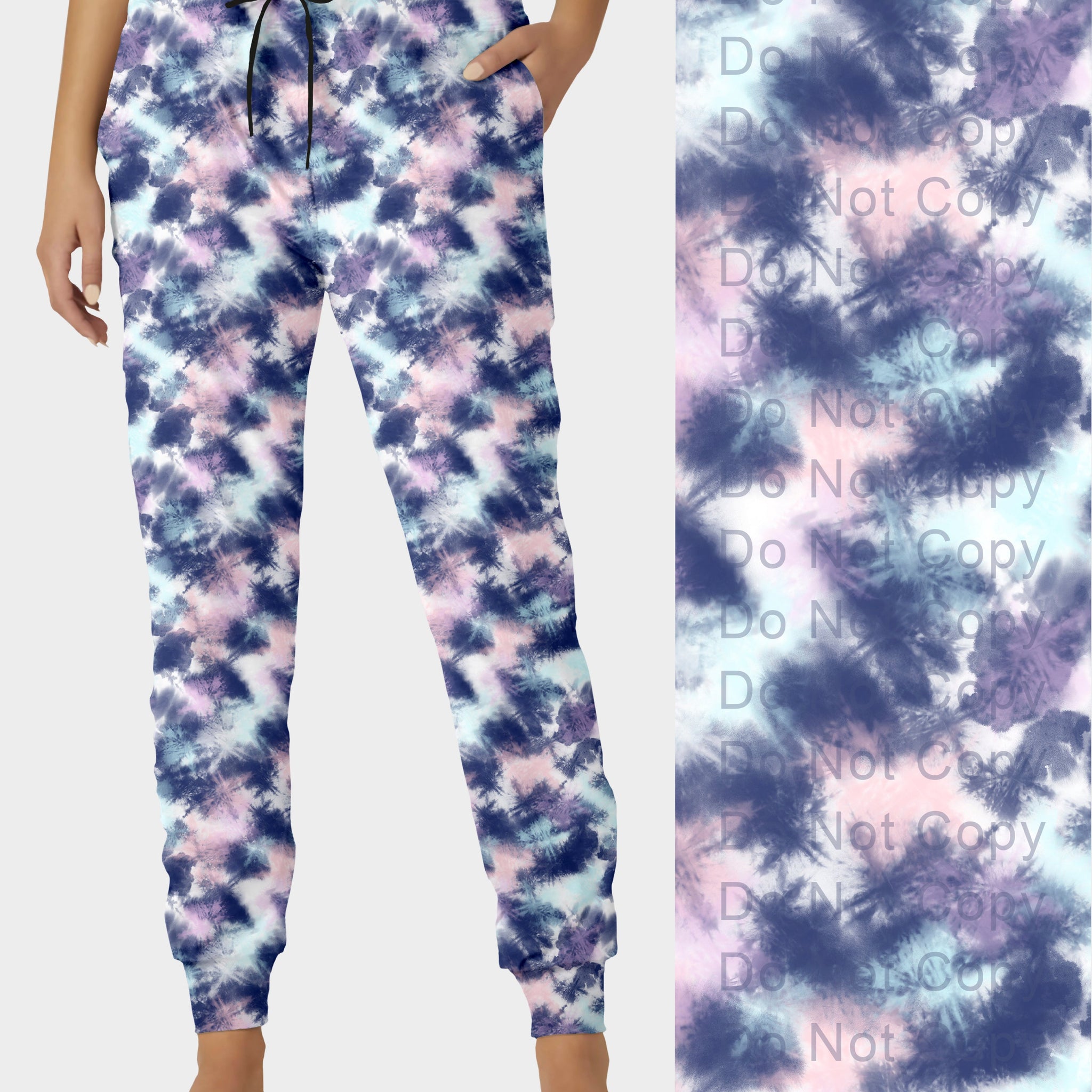 RTS - Navy Pink Tie Dye Joggers