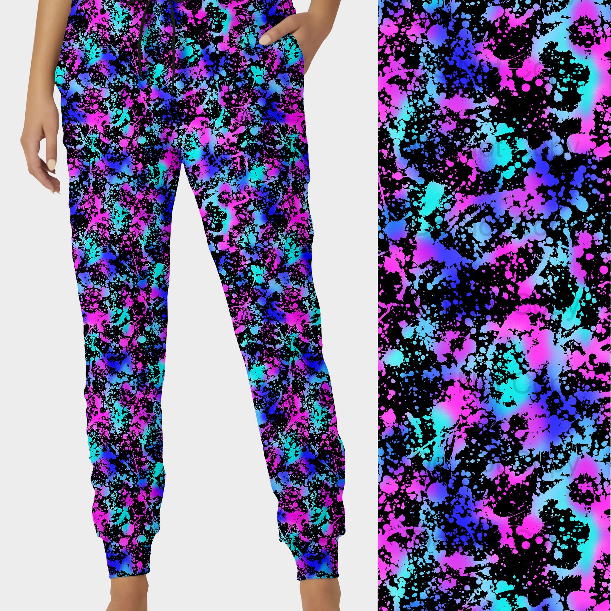 RTS - Neon Splatter Joggers